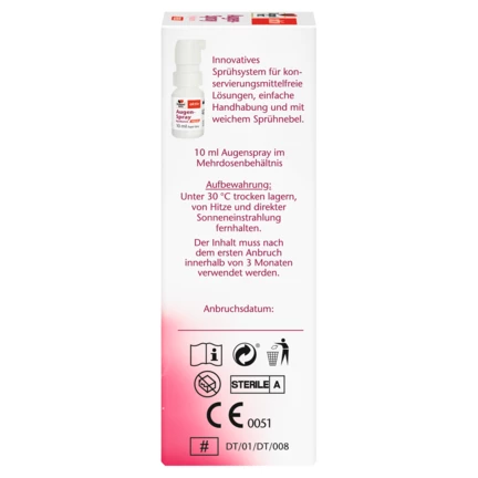 Abbildung der Produktverpackung Doppelherz aktiv Augen-Spray Hyaluron FRESH Seitenansicht rechts